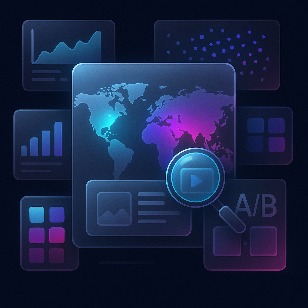 Abstract illustration of regional visual research
